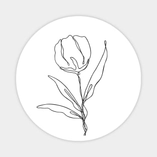 Wildflower Line Art | Floral Botanical Minimalist Lineart Magnet